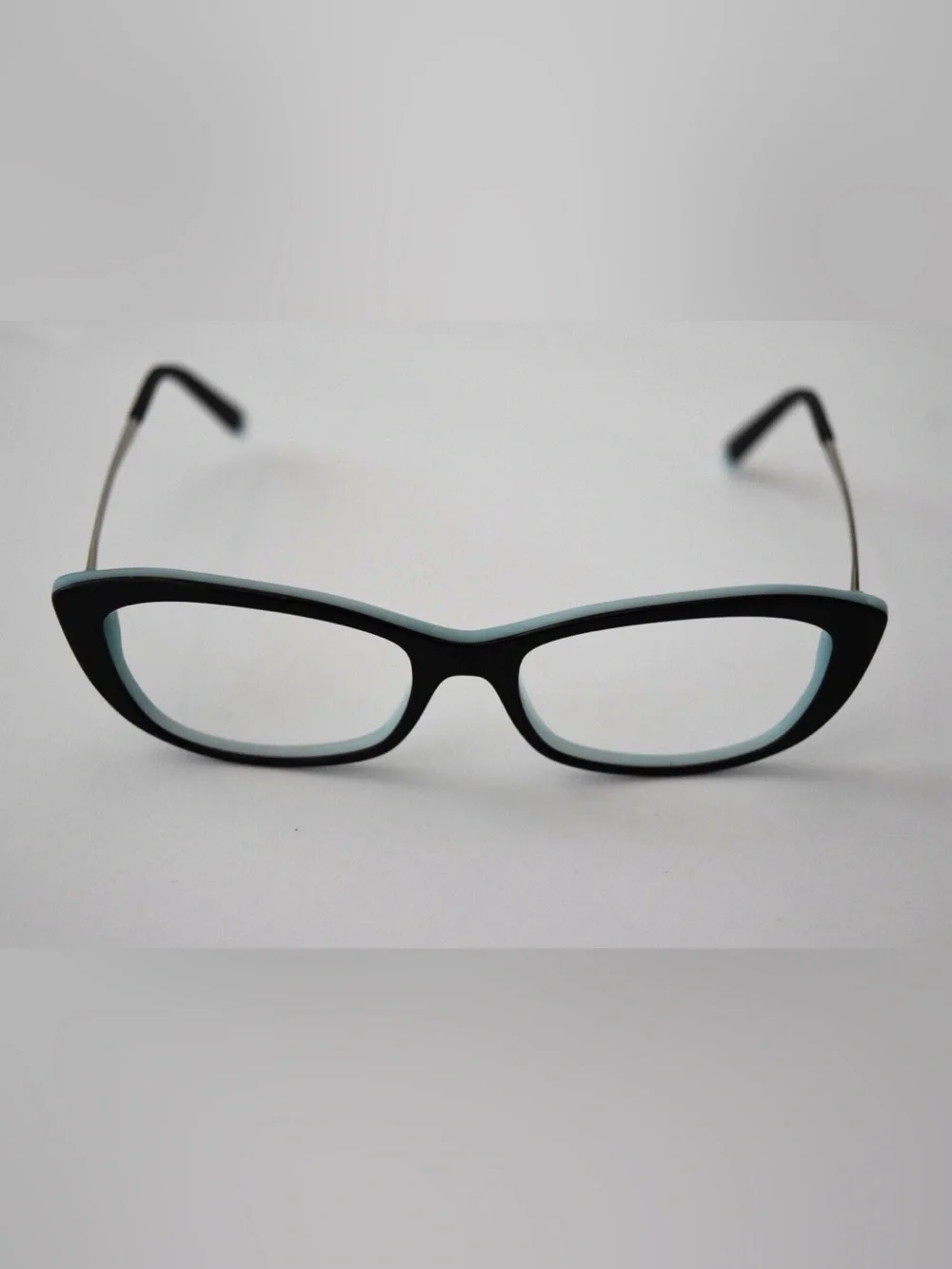 Tiffany & Co. Black and Light Blue Cat-Eye Glasses